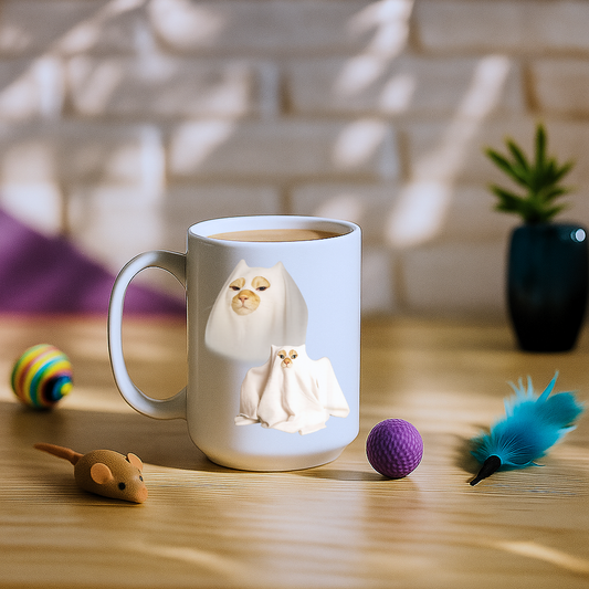 Ghost Cat Meme Mug
