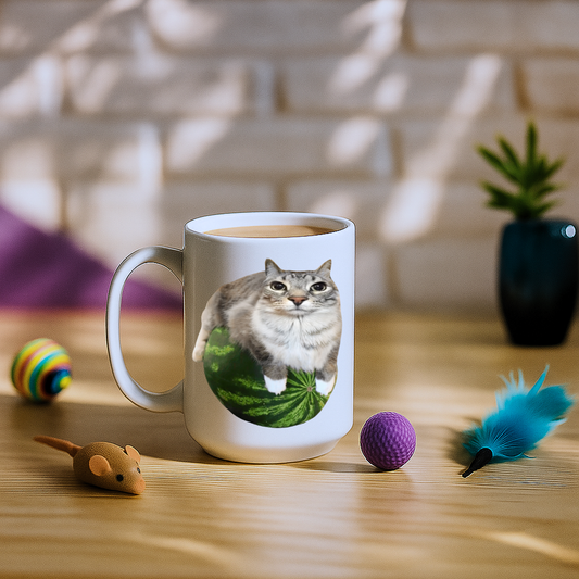 Watermelon Cat Meme Mug