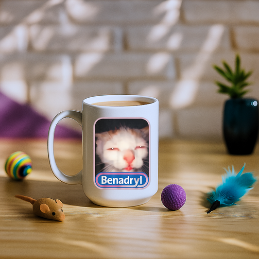 Benadryl Cat Mug