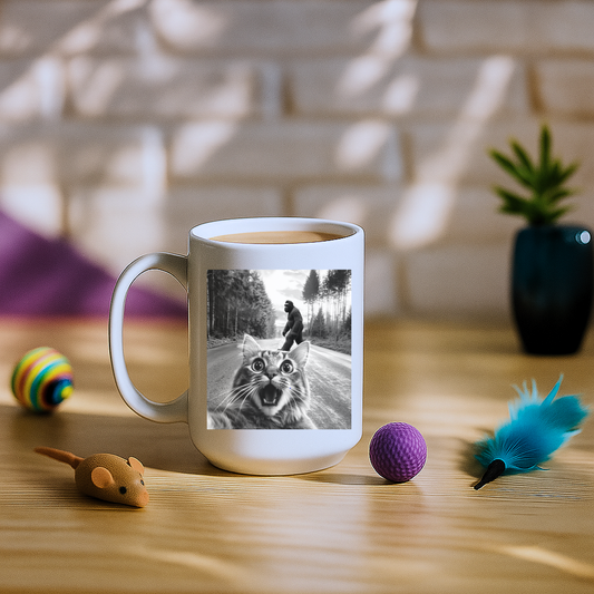Cat Selfie Bigfoot Mug