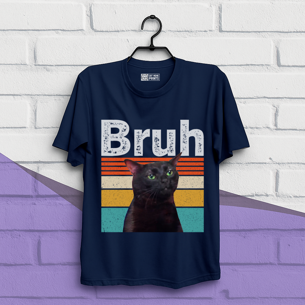 Bruh Cat Meme Vintage T-Shirt