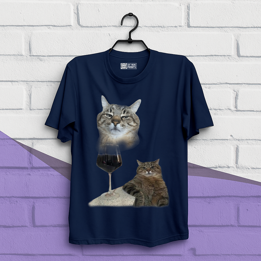 Cat Drinking Meme T-Shirt