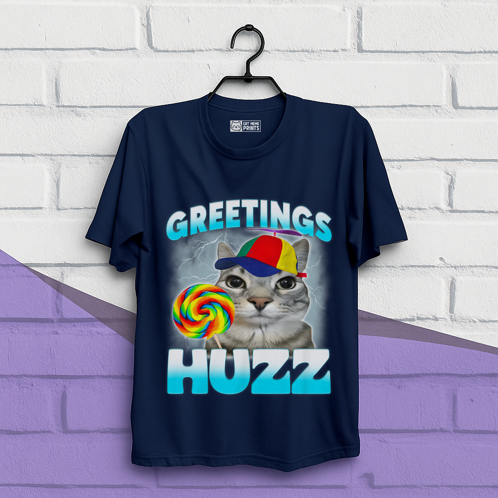 Greetings Huzz Cat T-Shirt