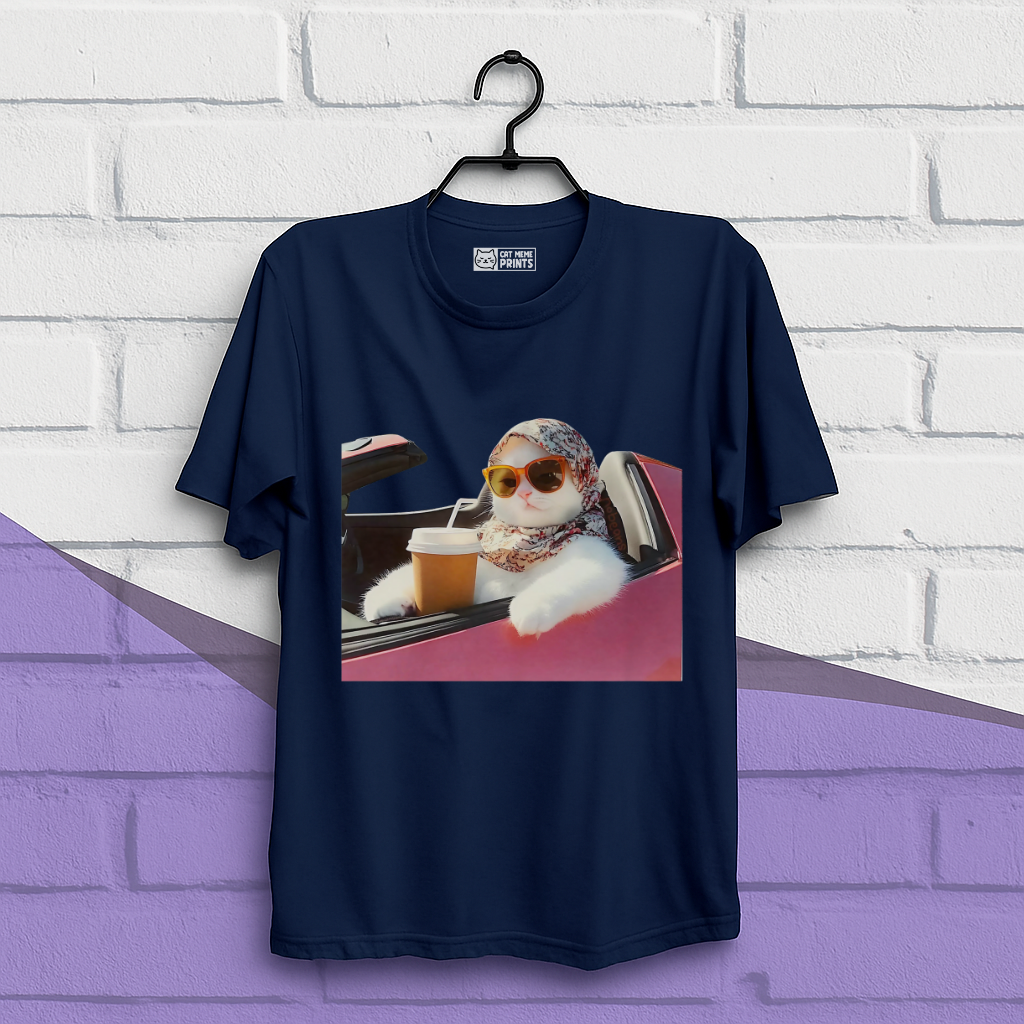 Cat Driving Meme T-Shirt