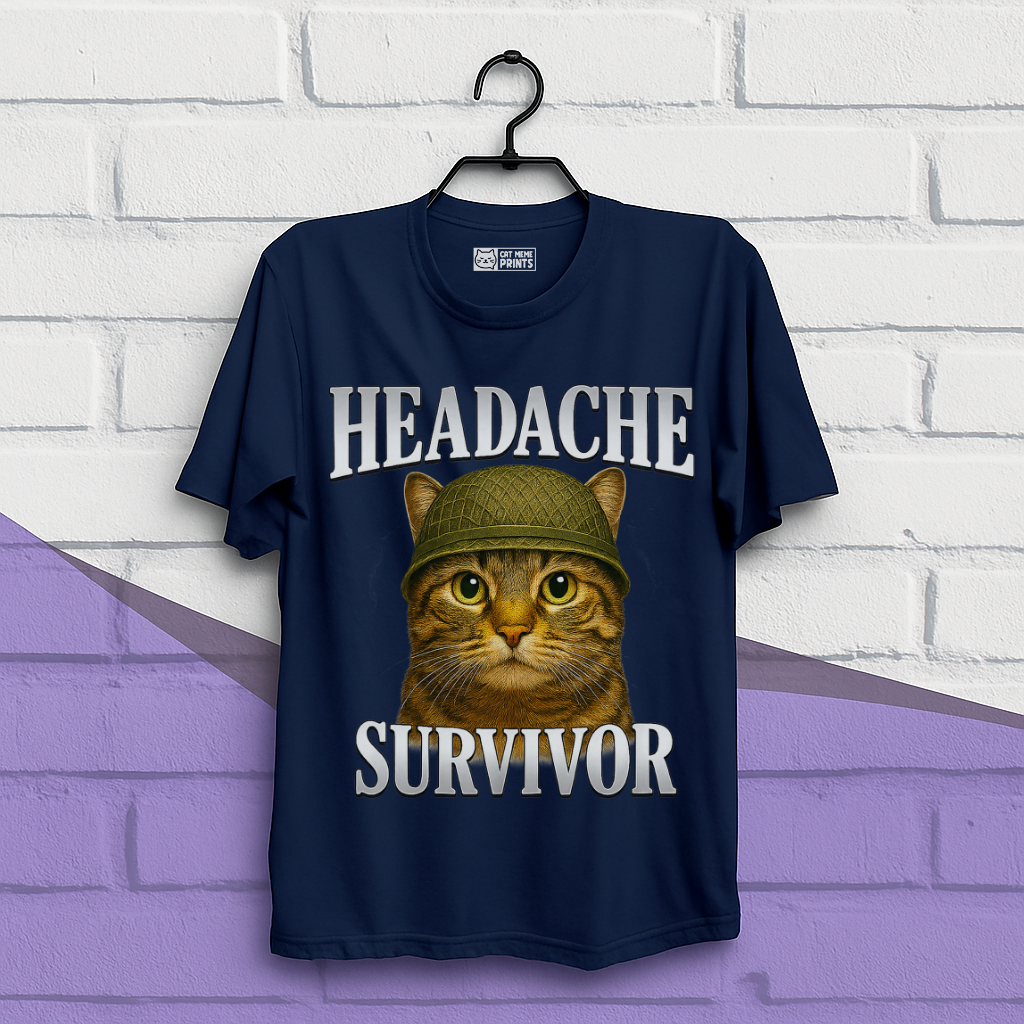 Headache Survivor Cat T-Shirt