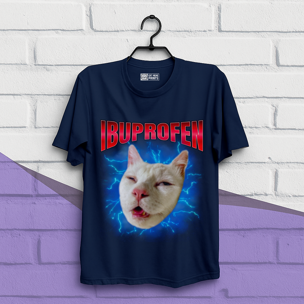Ibuprofen Cat Meme T-Shirt