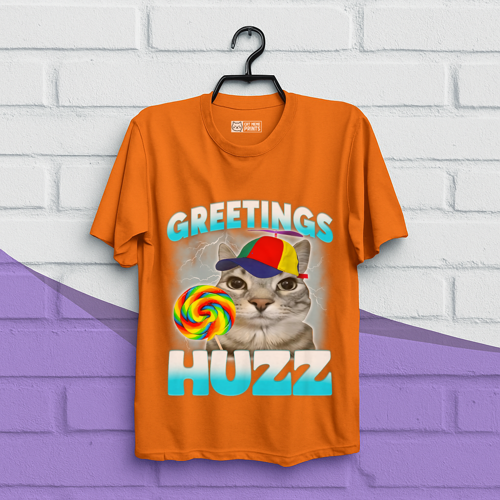 Greetings Huzz Cat T-Shirt