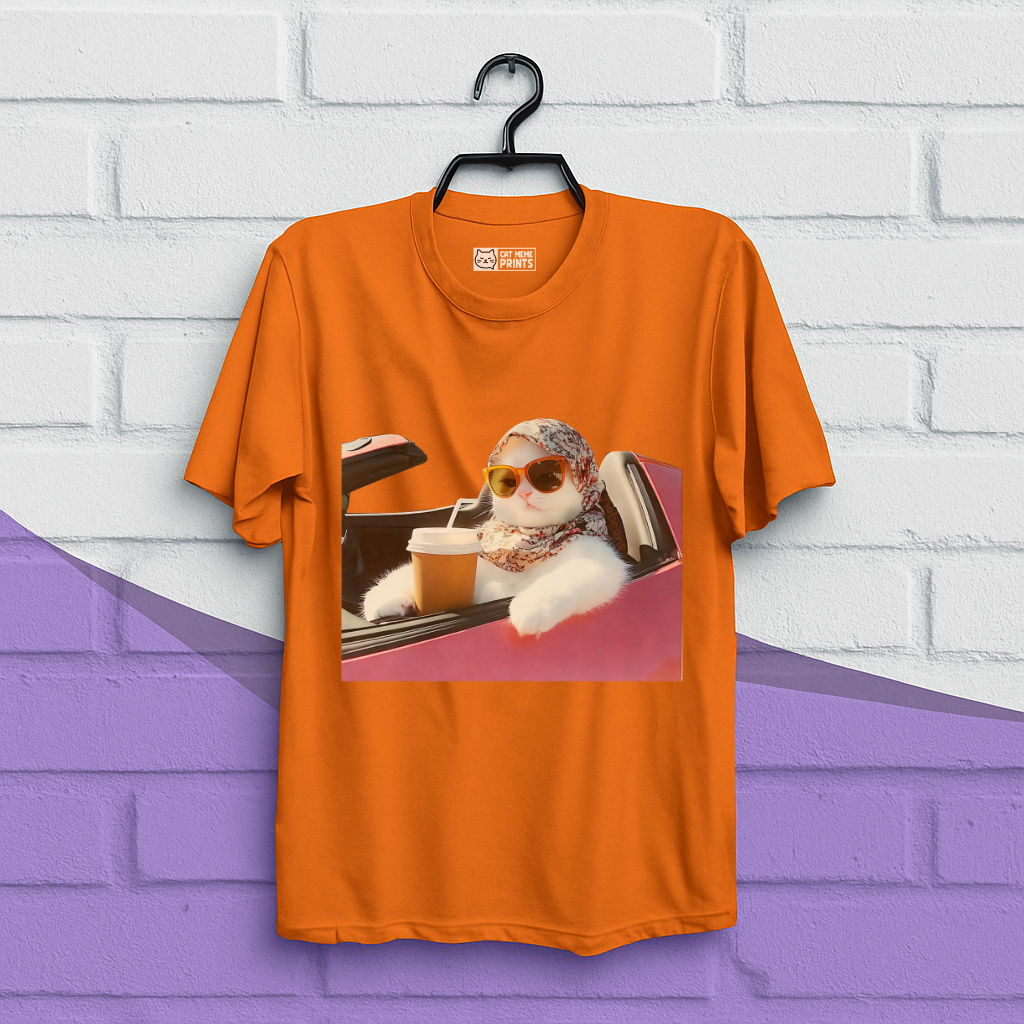 Cat Driving Meme T-Shirt