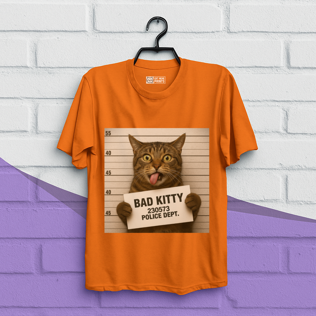 Bad Kitty Prisoned Meme T-Shirt