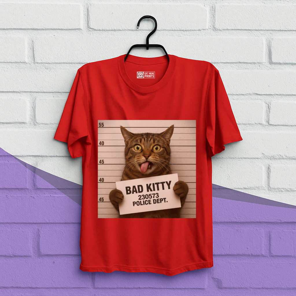 Bad Kitty Prisoned Meme T-Shirt
