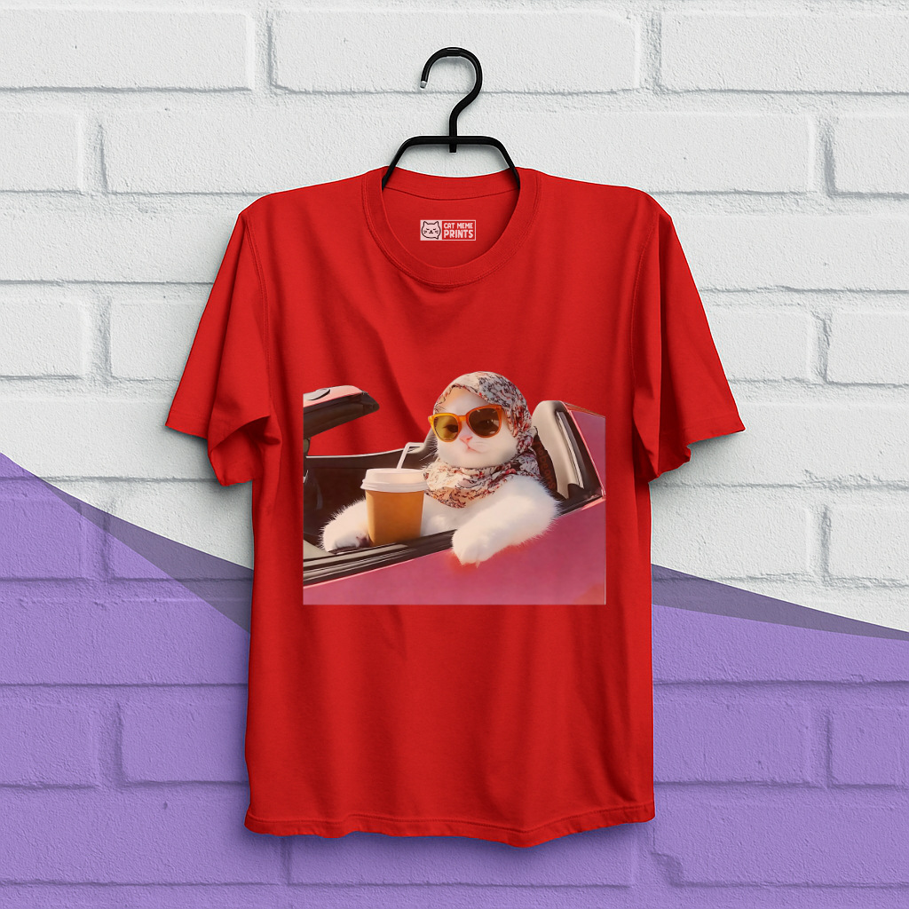 Cat Driving Meme T-Shirt