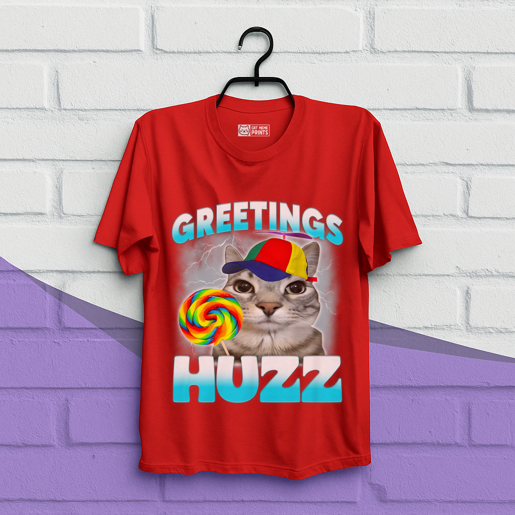 Greetings Huzz Cat T-Shirt