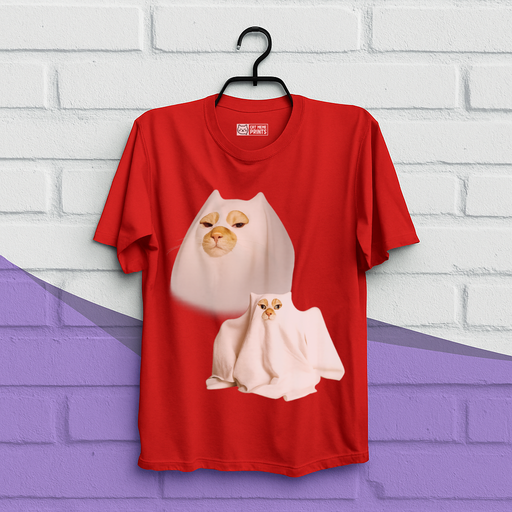Ghost Cat Meme T-Shirt