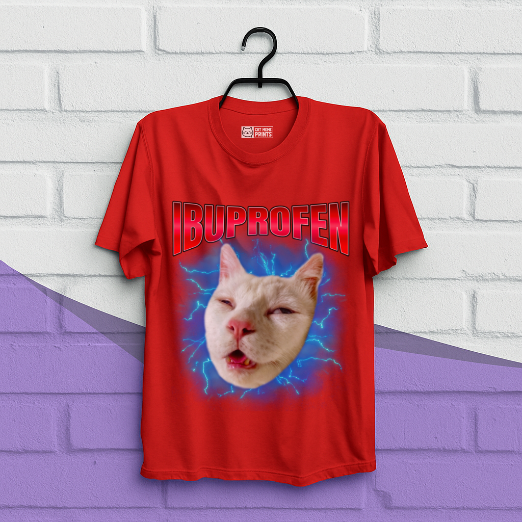 Ibuprofen Cat Meme T-Shirt