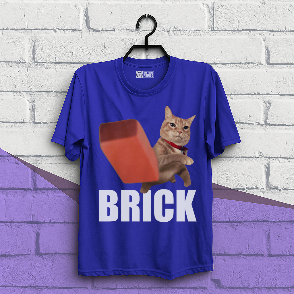 Cat Throwing Brick T-Shirt