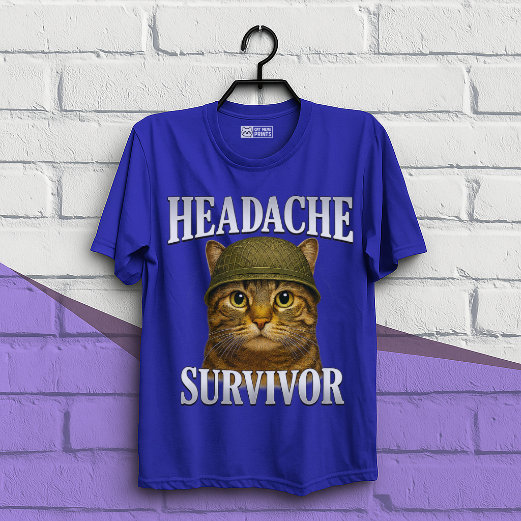 Headache Survivor Cat T-Shirt