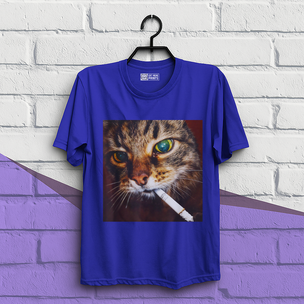 Funny Smoking Cat Meme T-Shirt