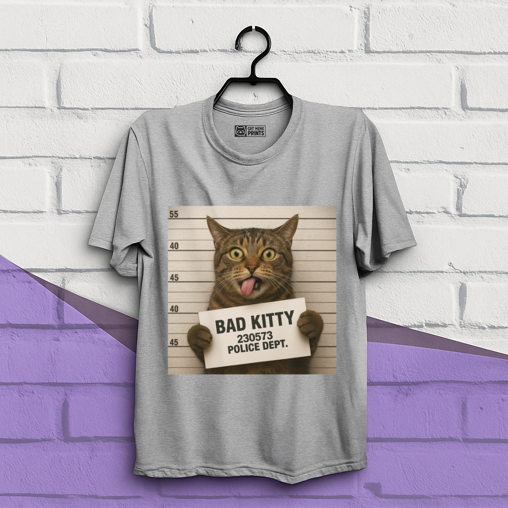 Bad Kitty Prisoned Meme T-Shirt