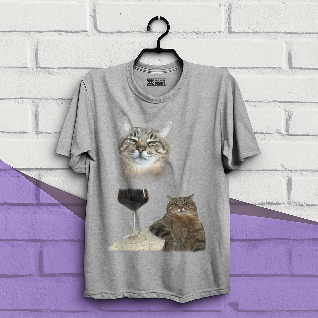 Cat Drinking Meme T-Shirt