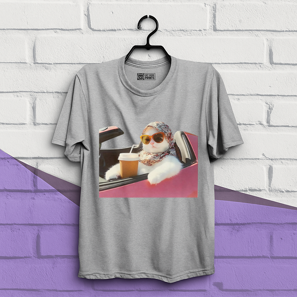 Cat Driving Meme T-Shirt