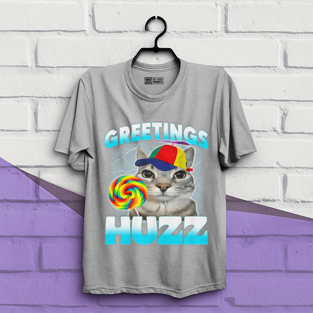 Greetings Huzz Cat T-Shirt
