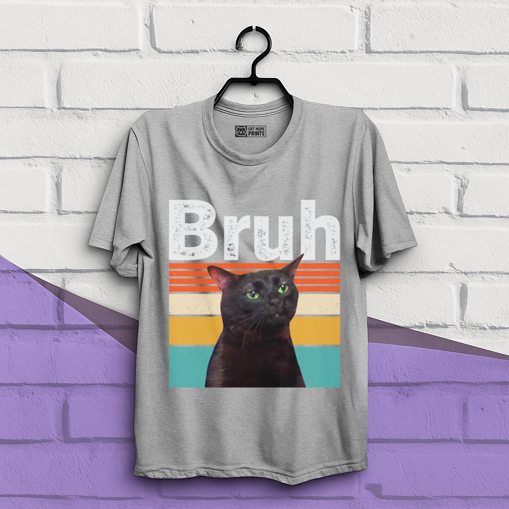 Bruh Cat Meme Vintage T-Shirt