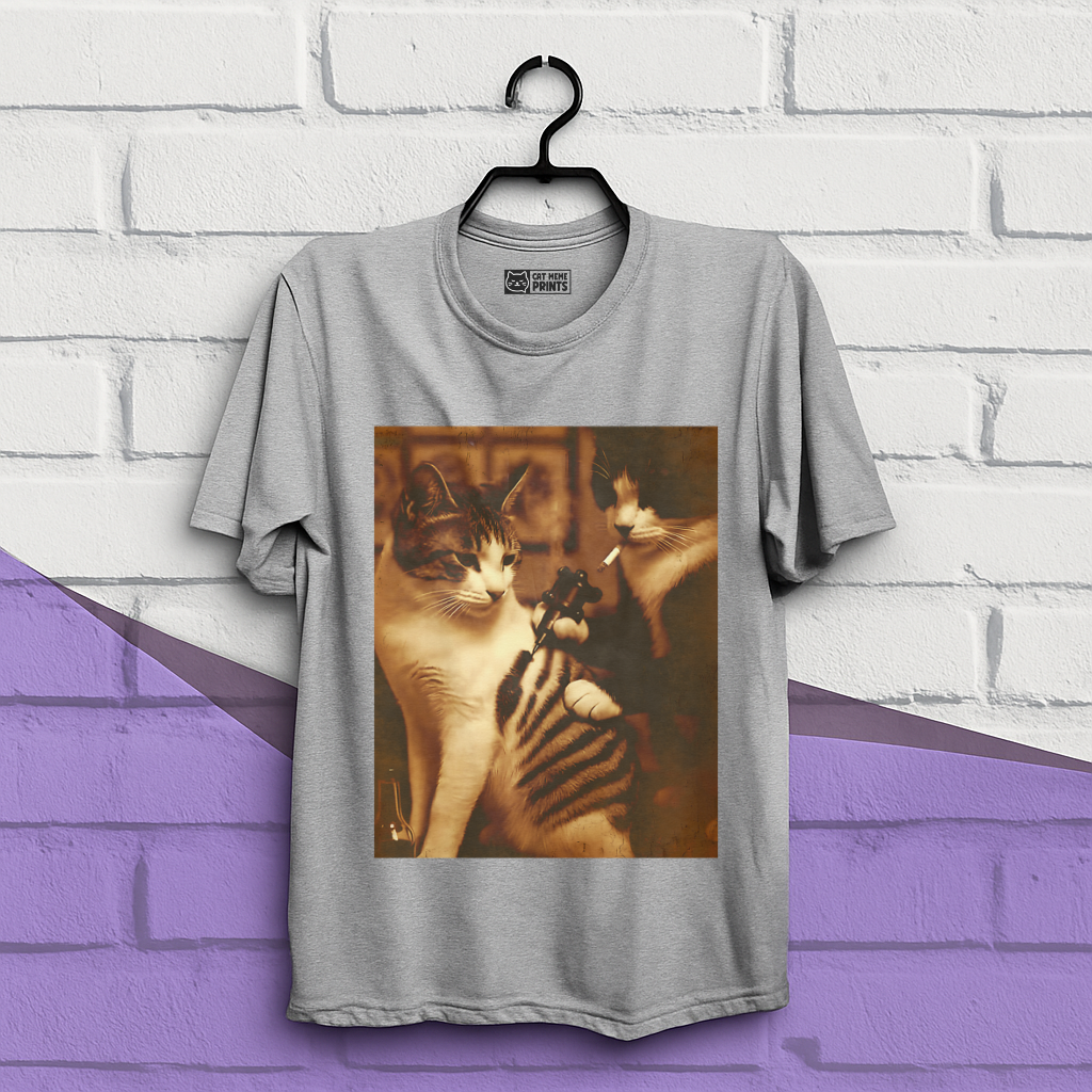 Tattoo Cat Meme T-Shirt