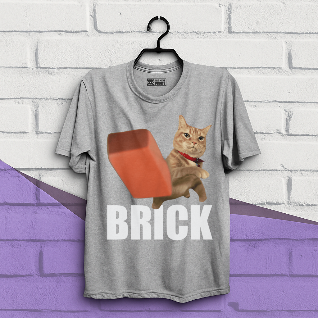 Cat Throwing Brick T-Shirt