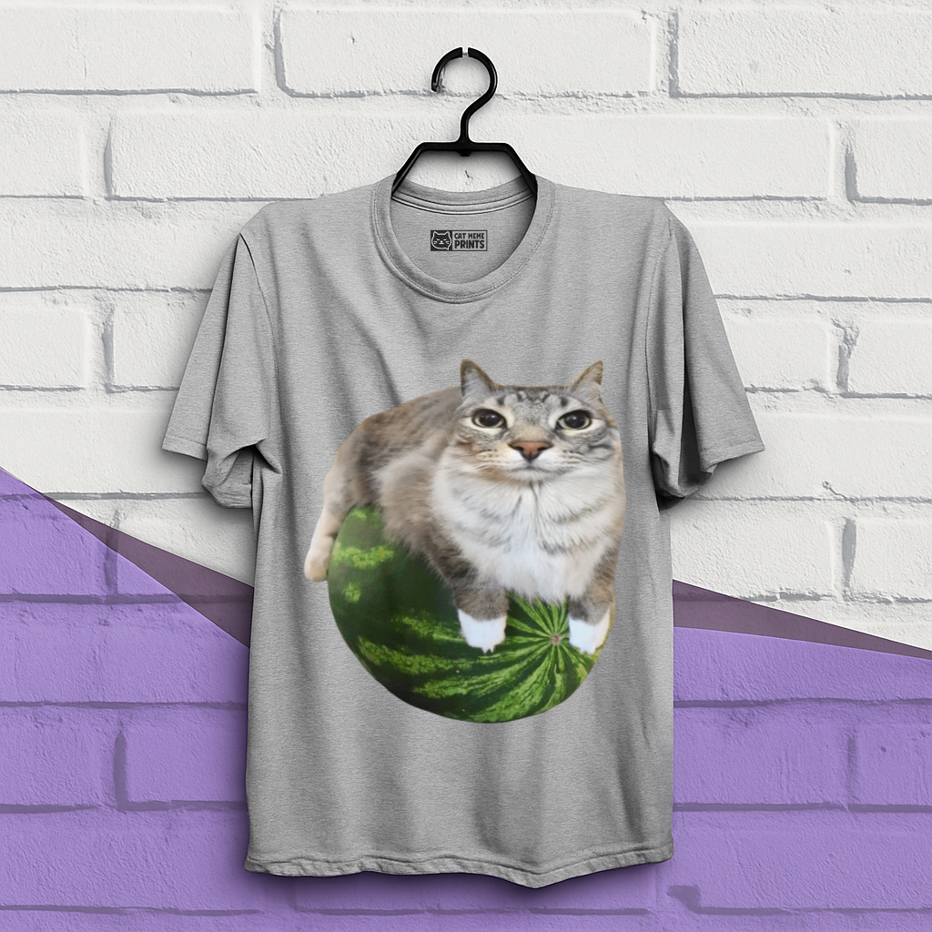 Watermelon Cat Meme T-Shirt
