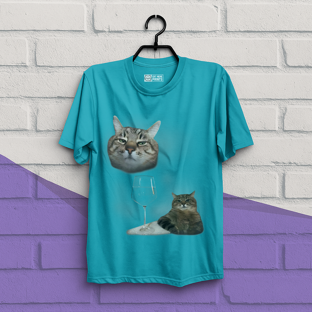 Cat Drinking Meme T-Shirt