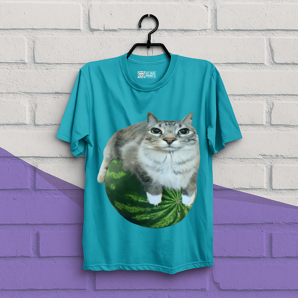Watermelon Cat Meme T-Shirt
