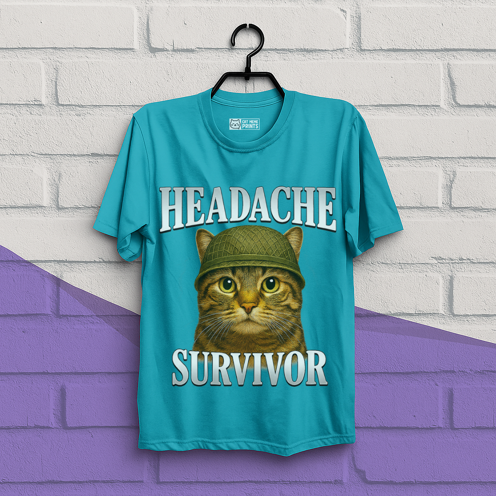 Headache Survivor Cat T-Shirt