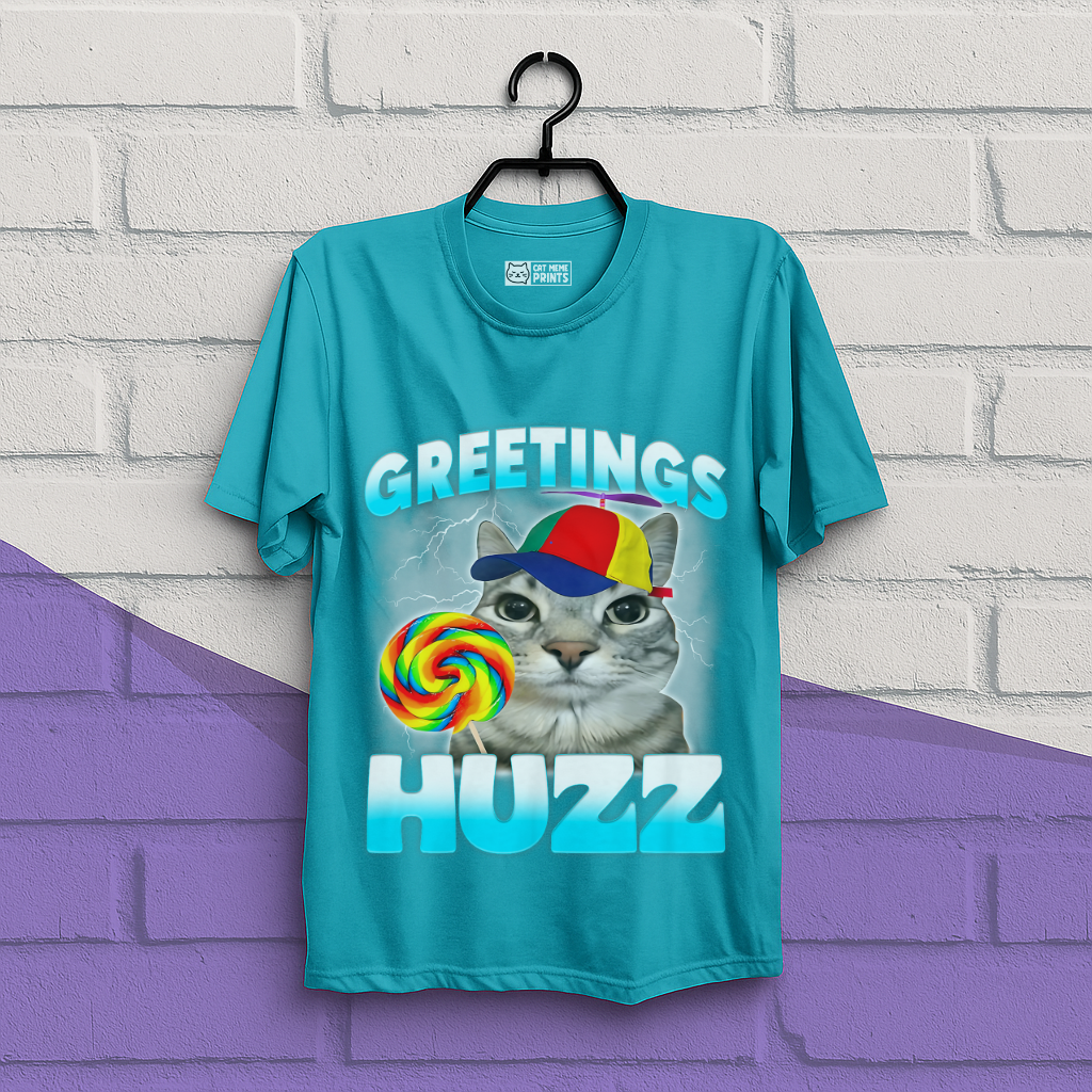 Greetings Huzz Cat T-Shirt