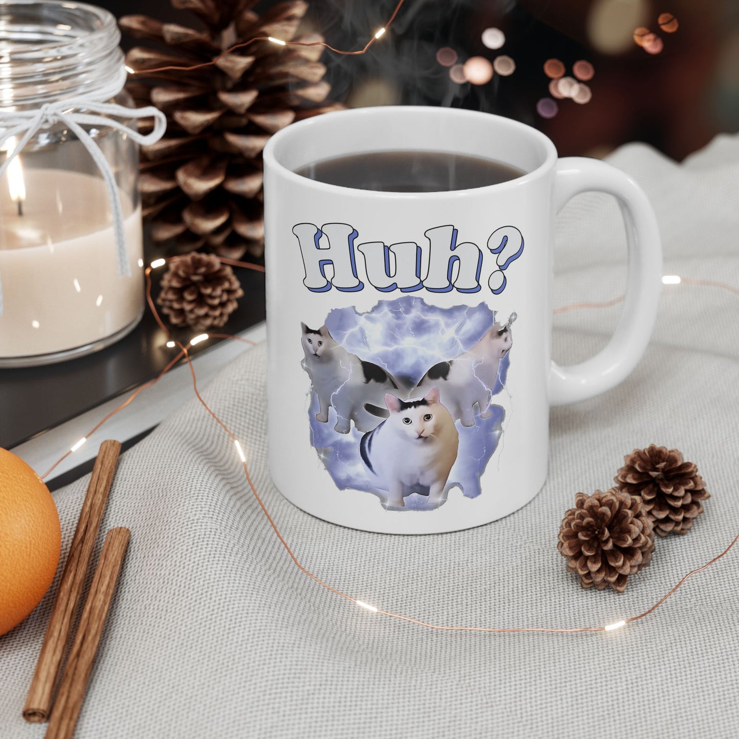 Huh Cat Meme Mug