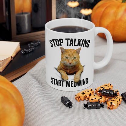 Stop Talking Start Mewing Mug