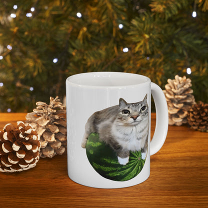 Watermelon Cat Meme Mug