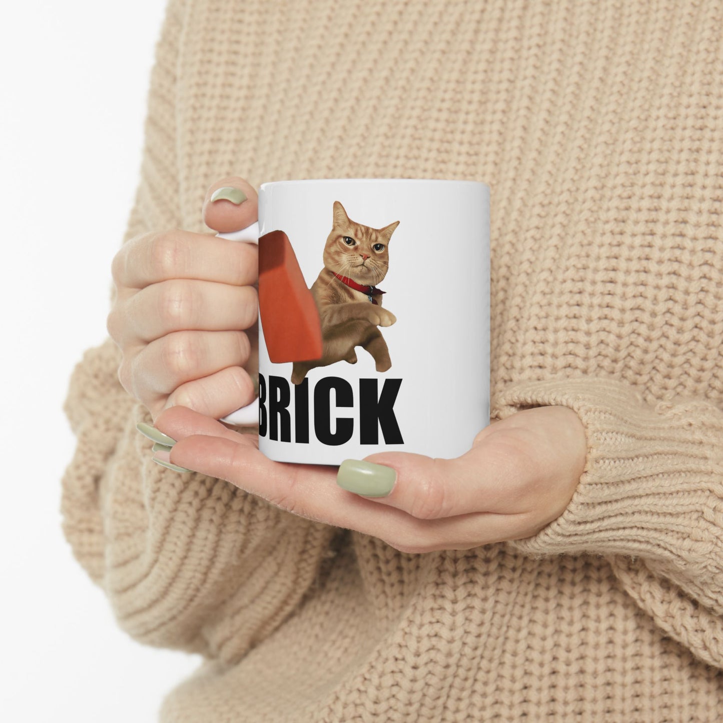 Cat Throwing Brick Mug