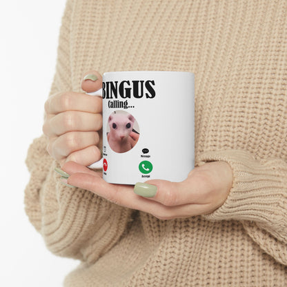 Cat Bingus Hairless is Calling Mug
