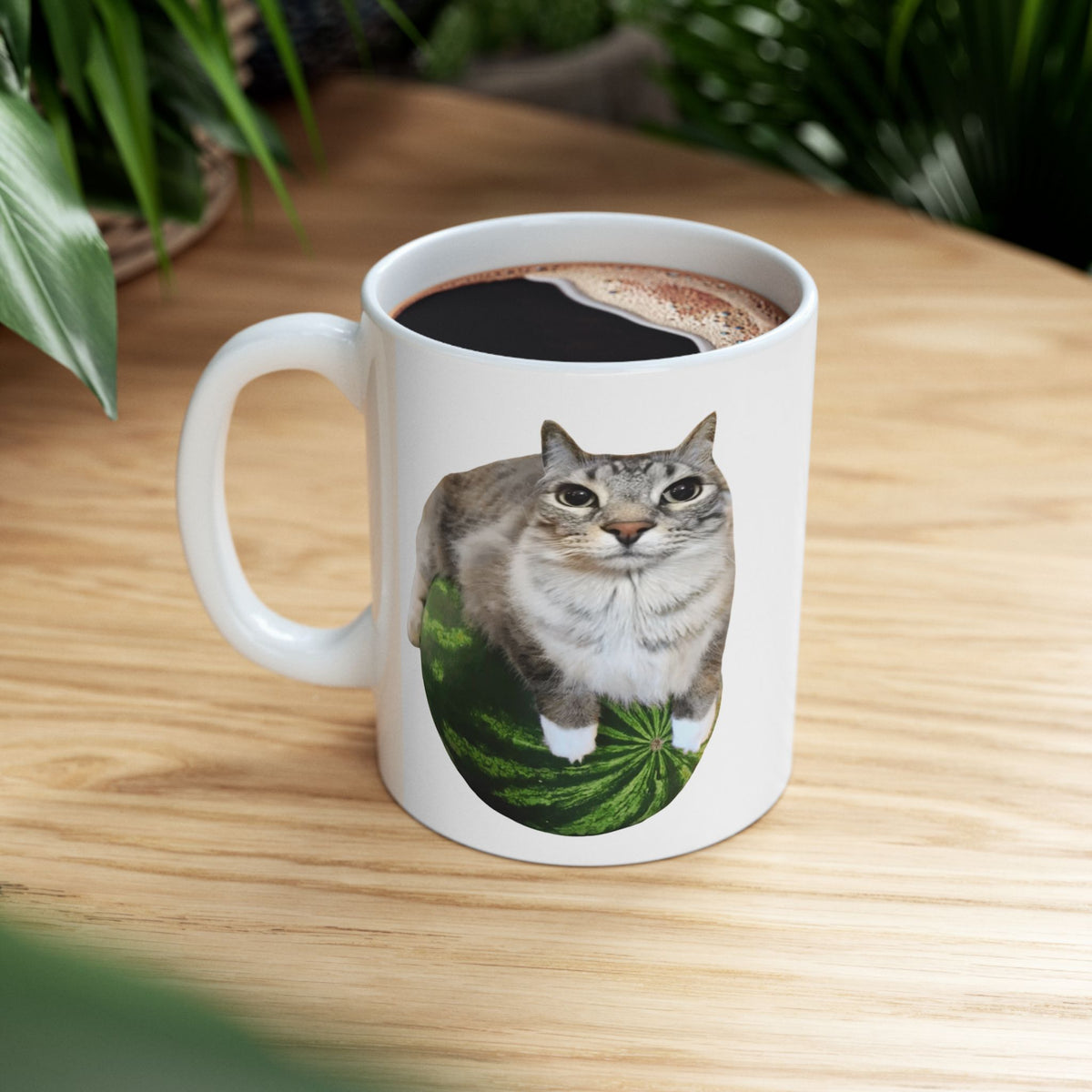 Watermelon Cat Meme Mug