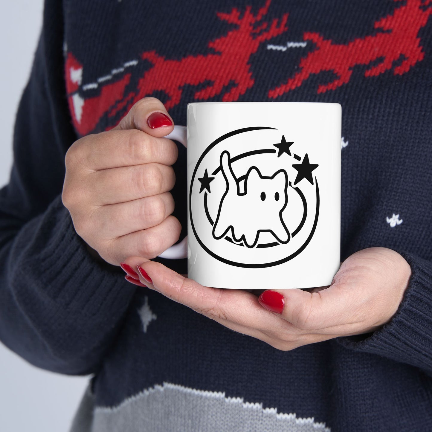 Y2K 90s Starry Cat Mug