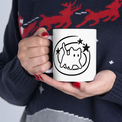 Y2K 90s Starry Cat Mug