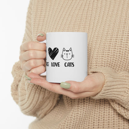 Peace Love Cats Mug