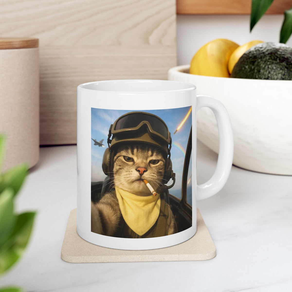 Pilot Cat Selfie Mug
