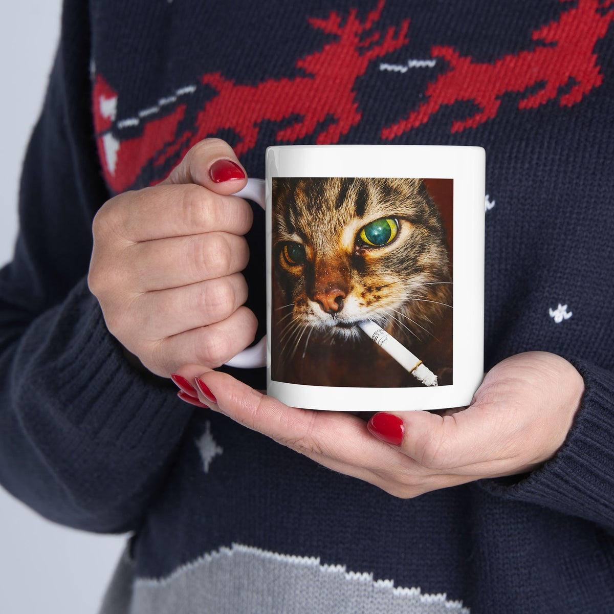 Smoking Cat Mug
