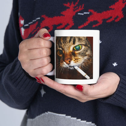 Smoking Cat Mug