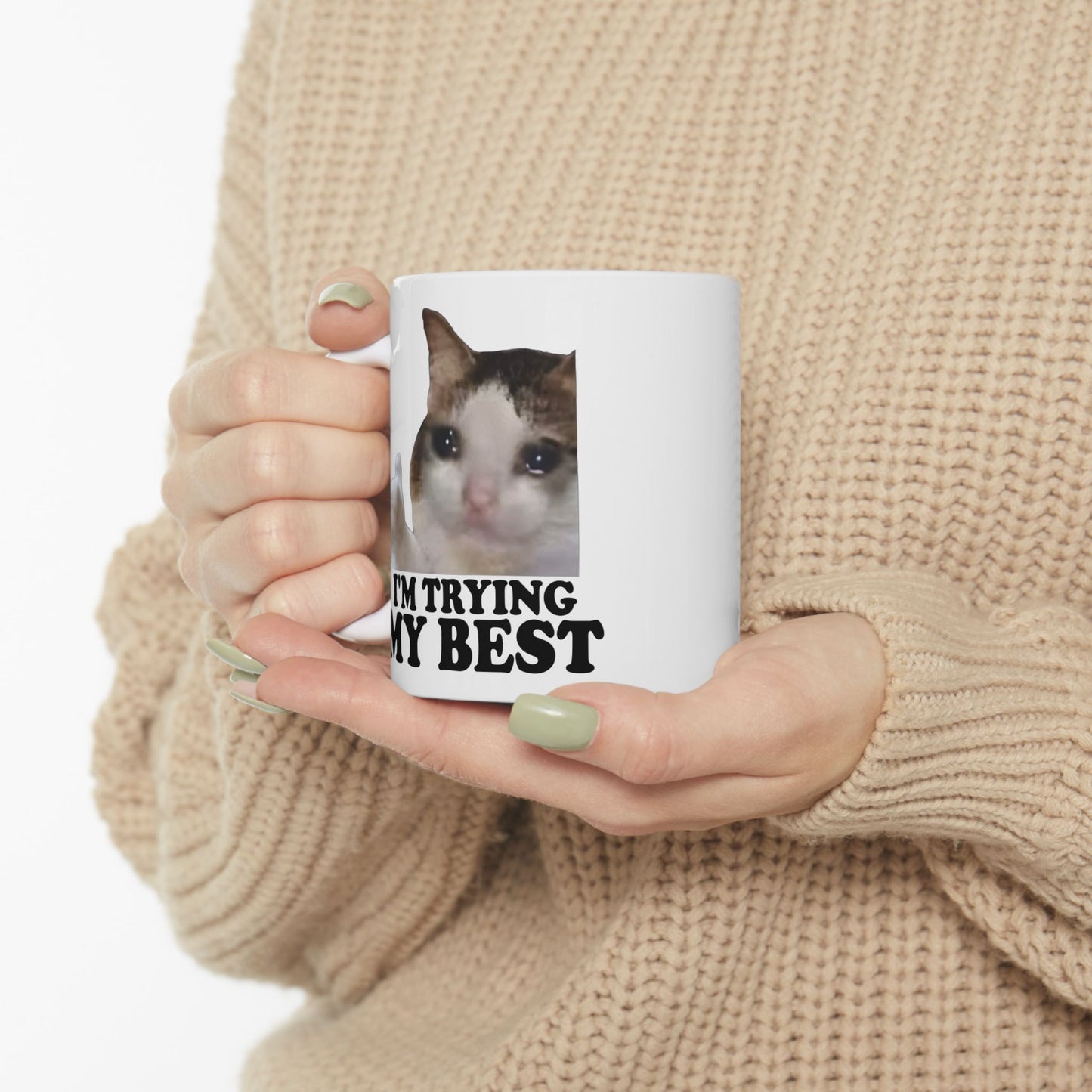 I'm Trying My Best Cat Mug