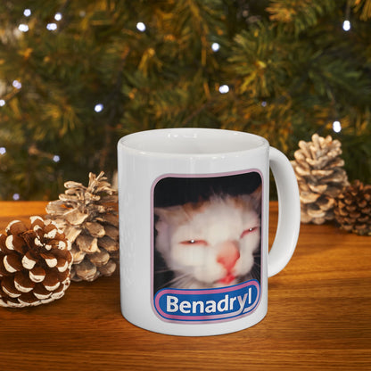 Benadryl Cat Mug