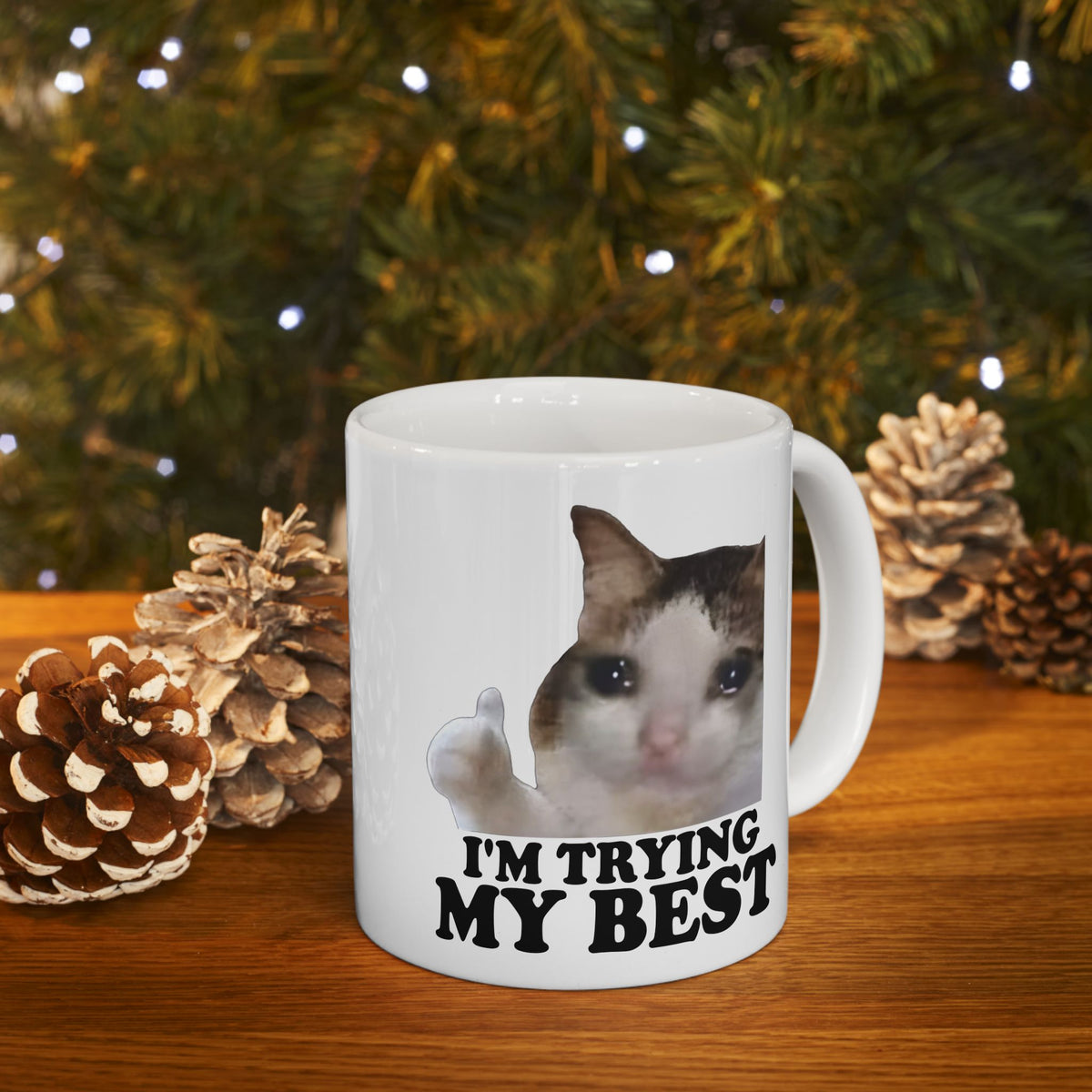 I'm Trying My Best Cat Mug