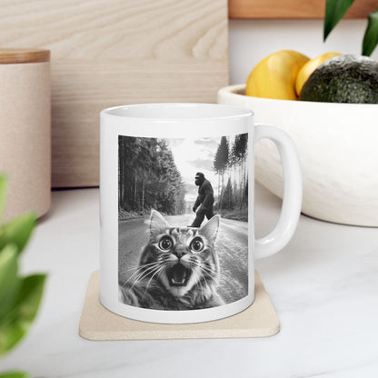 Cat Selfie Bigfoot Mug