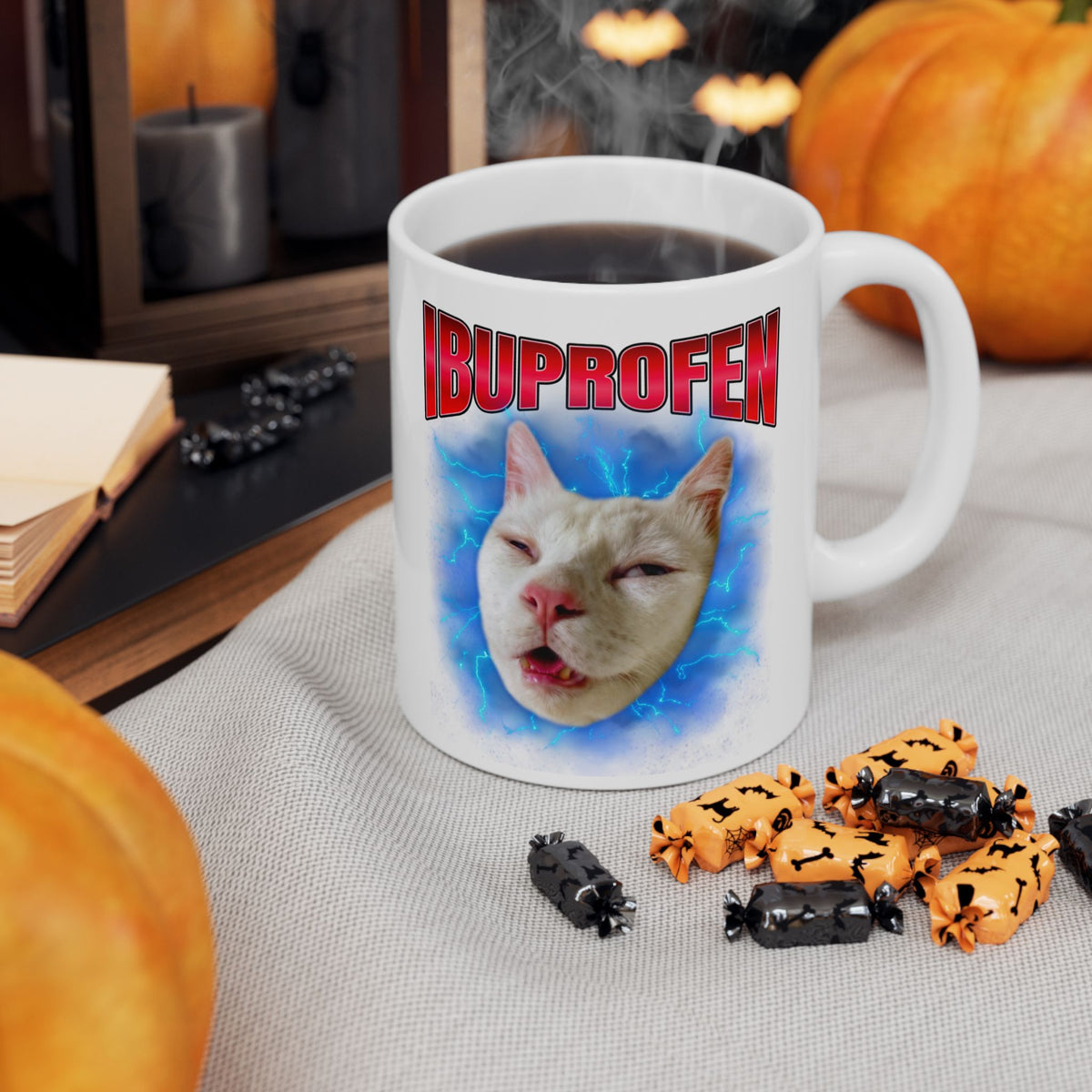Ibuprofen Cat Meme Mug